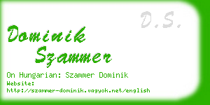 dominik szammer business card